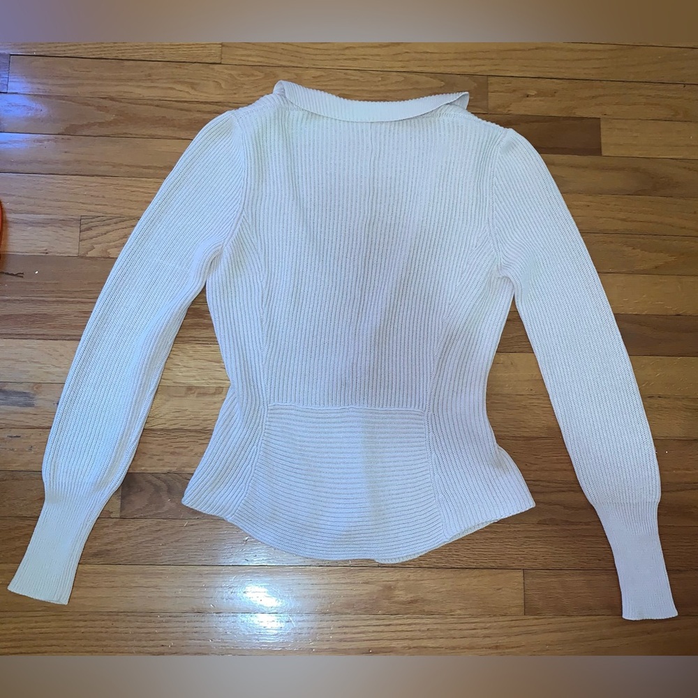 BRUNELLO CUCINELLI Asymmetrical Paillette Cardigan Cotton Silk Linen S sweater - Picture 3 of 5